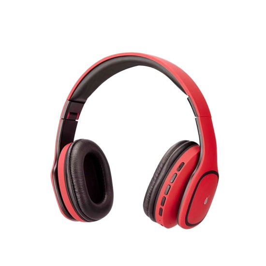 AUSCULTADORES SEM FIO ONEPLUS C4354 BLUETOOTH/CARTÃO SD/RÁDIO FM VERMELHO